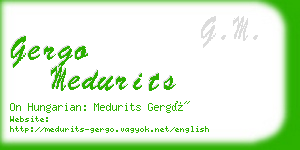 gergo medurits business card